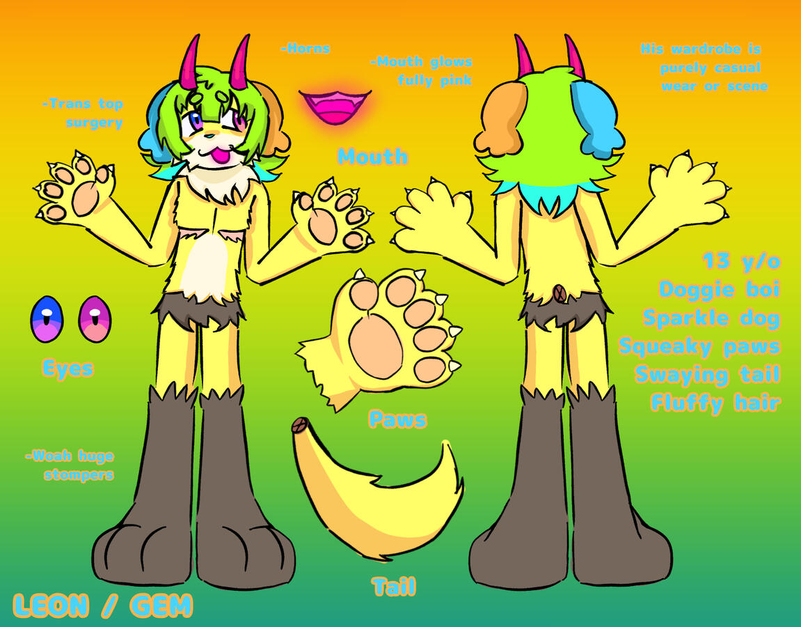 a drawing of my own fursona! :3